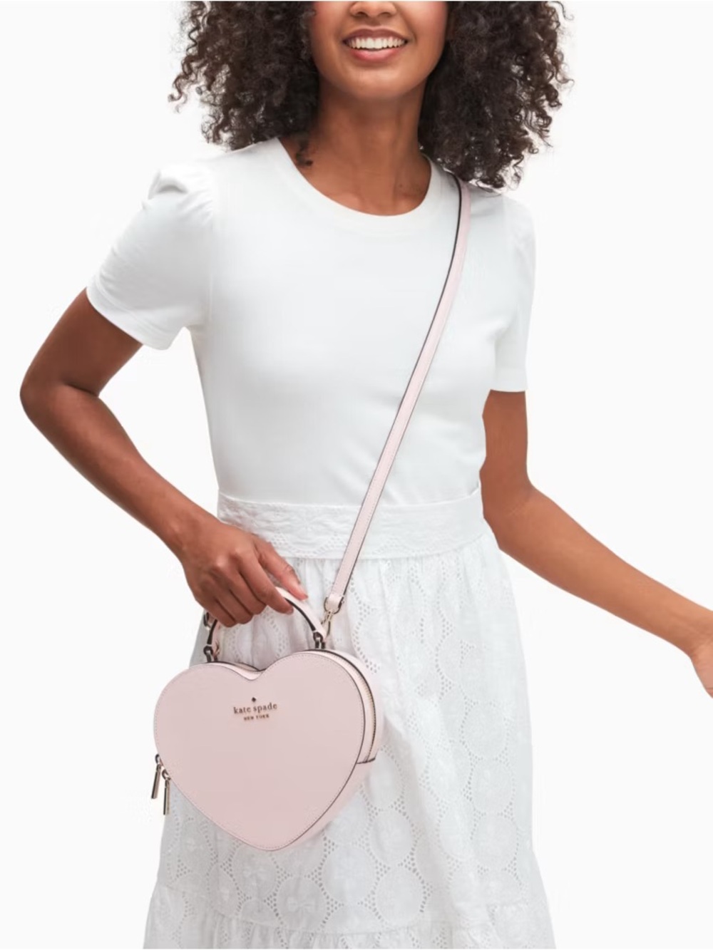 kate spade Blush Pink Heart-Shaped Crossbody Bag